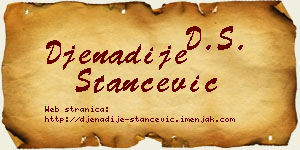 Đenadije Stančević vizit kartica